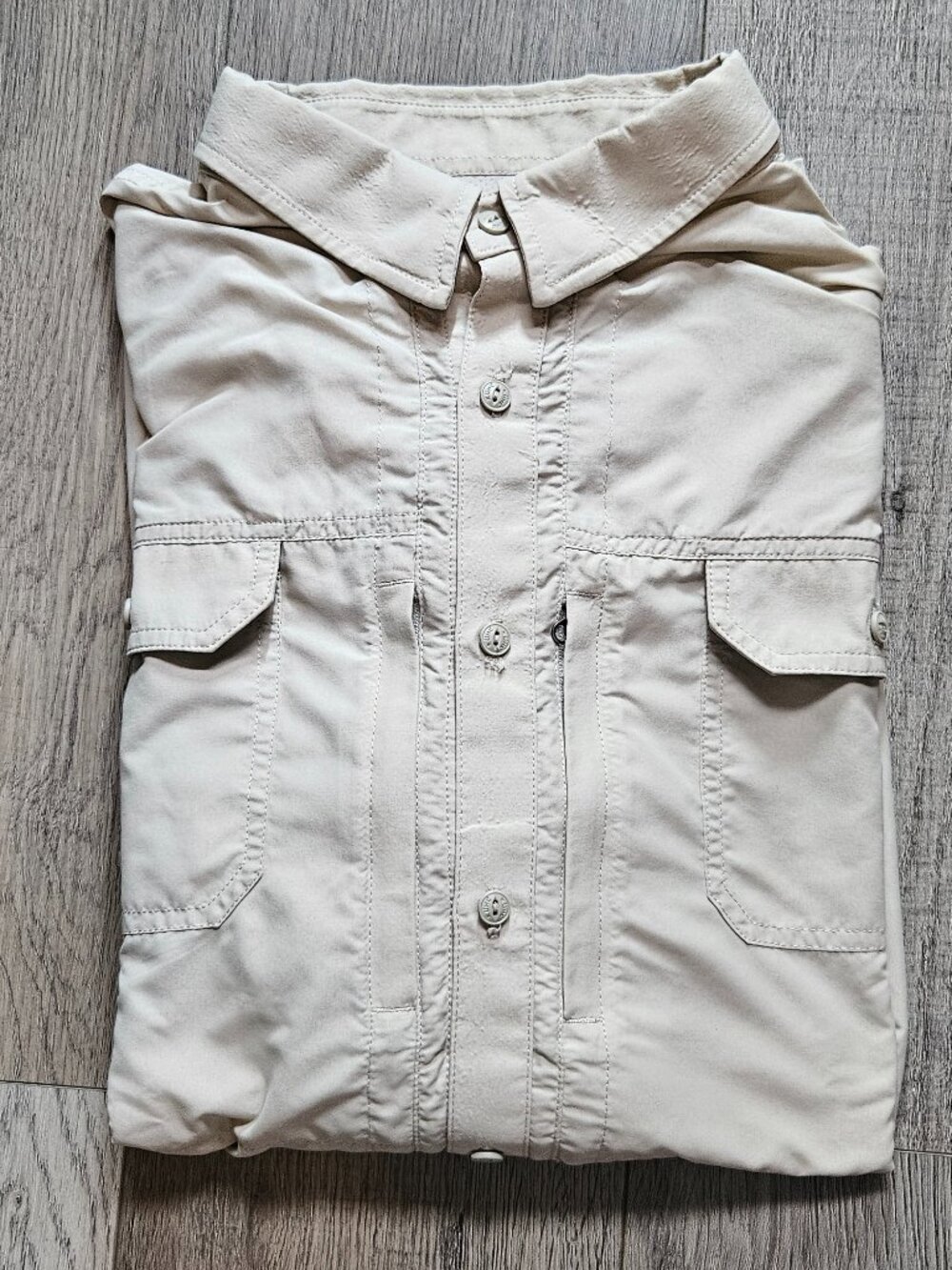 Kuhl Airspeed Mens 2XL Tan Long Sleeve Hiking Button Up Shirt Mesh Vent 7191 - Picture 11 of 15
